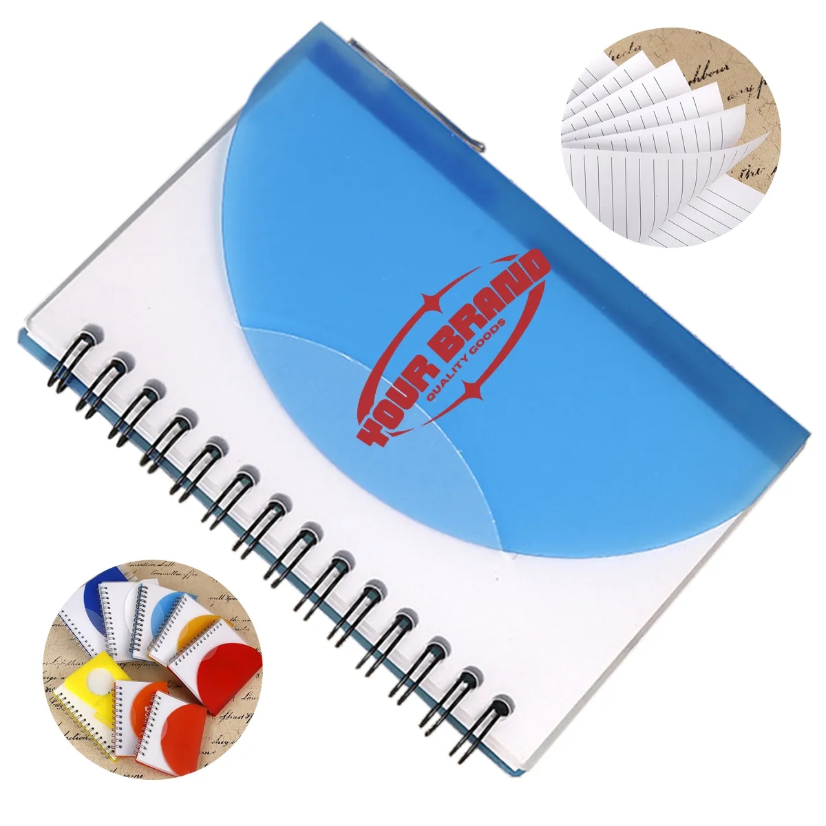Spiral Square Manuscript Notebook Stationery Notepad 1