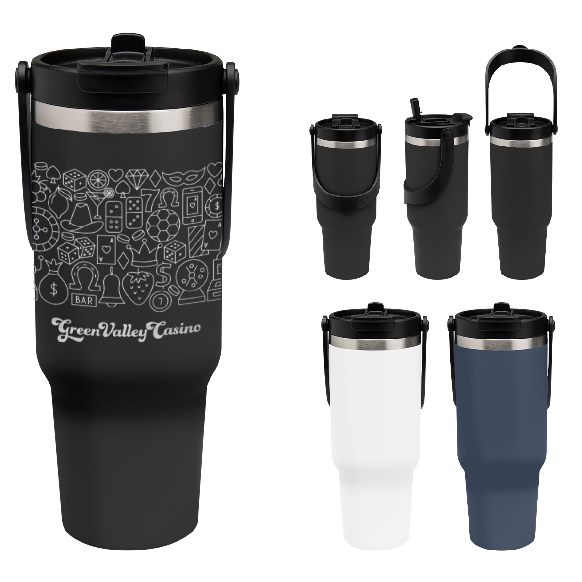 40 Oz. Full Laser Peak Intrepid Recycled Stainless Steel Tumbler 2