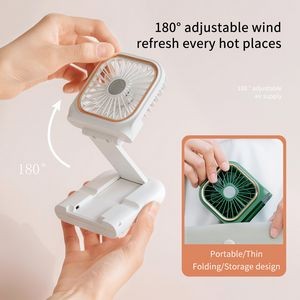Usb Rechargeable Small Fan 3000Mah Power Bank 4