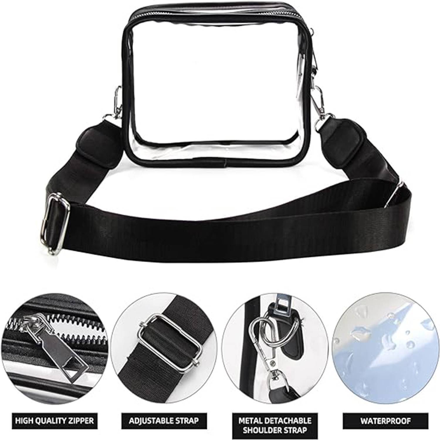PVC Clear Crossbody shoulder Stadium Bag for Women 4