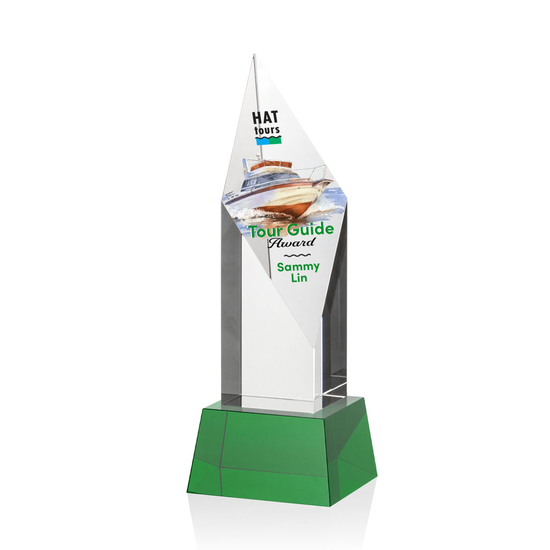 Vertex VividPrint™ Award on Base - Green 23