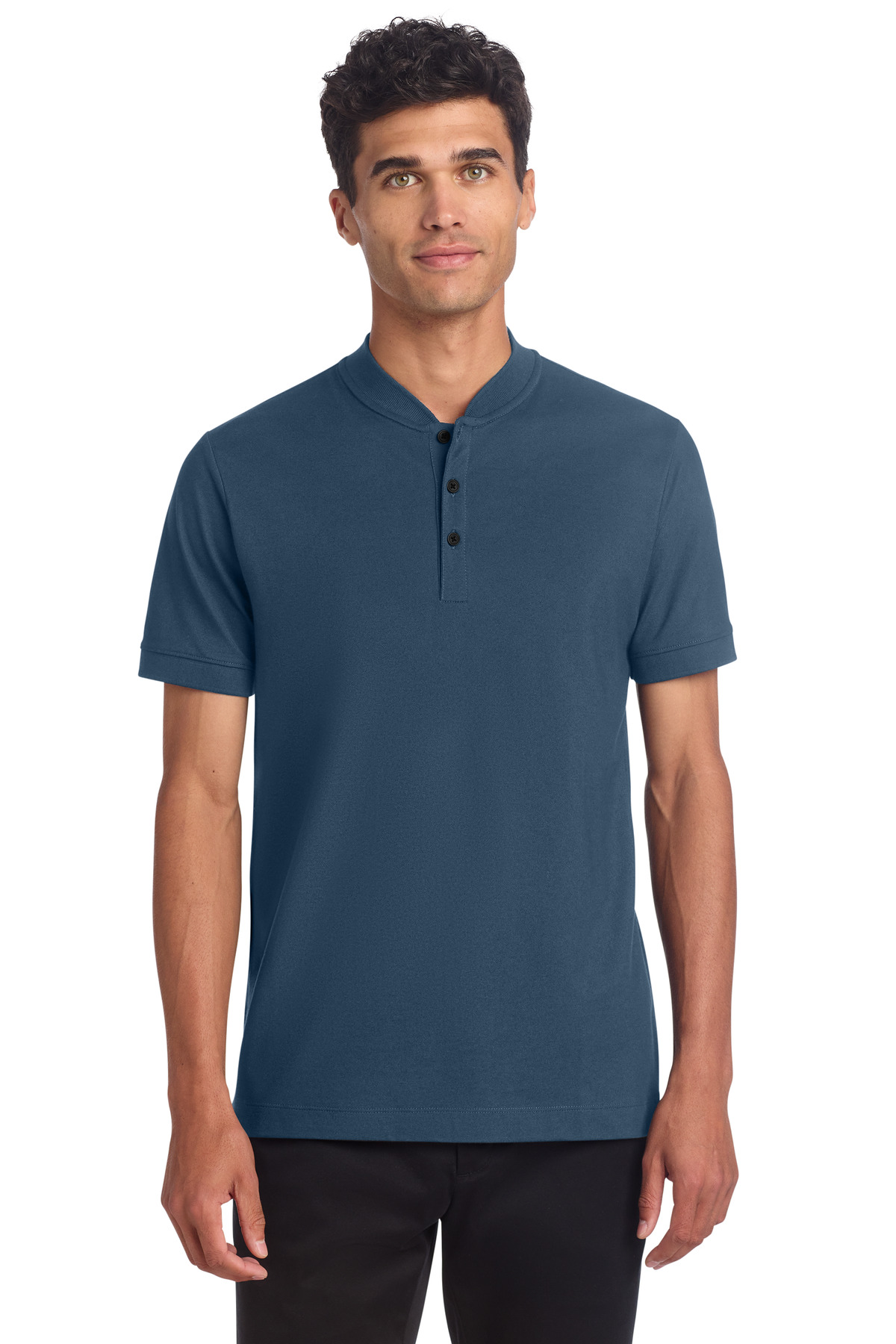 Mercer+Mettle Stretch Pique Henley MM1008 59