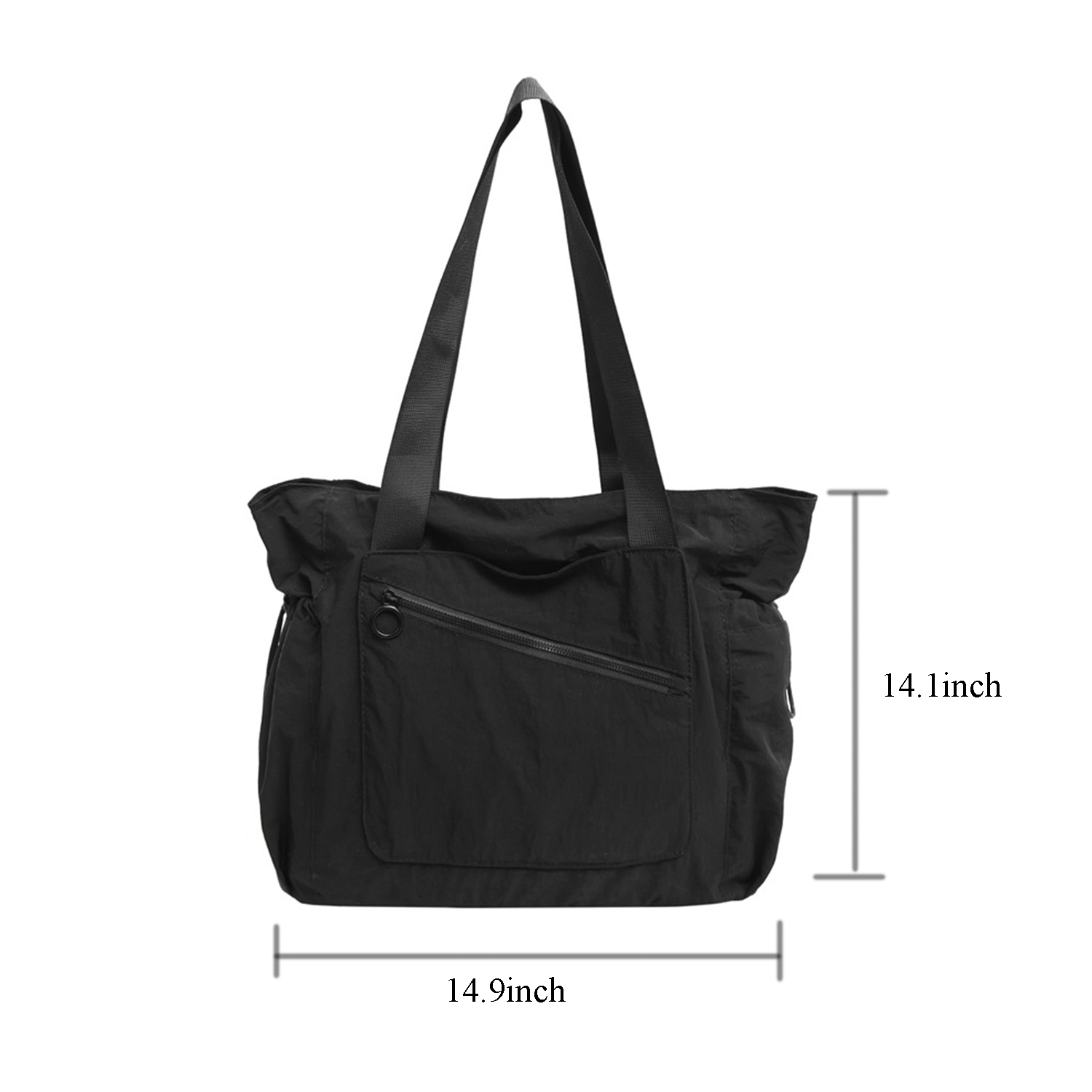 Large Capacity Nylon Shoulder Tote Bag, custom tote bag with logo imprint 6