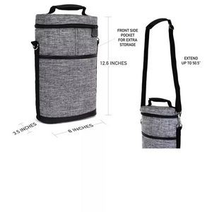 2 Bottle Wine Tote Carrier Cooler Bag 3