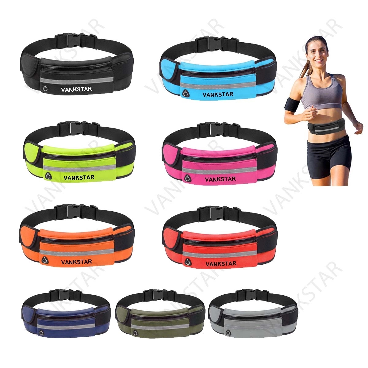 Neoprene Reflective Running Belt Fanny Pack 3