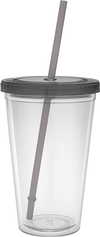 16 oz. Classic Carnival Cup - Color Lid and Straw 16