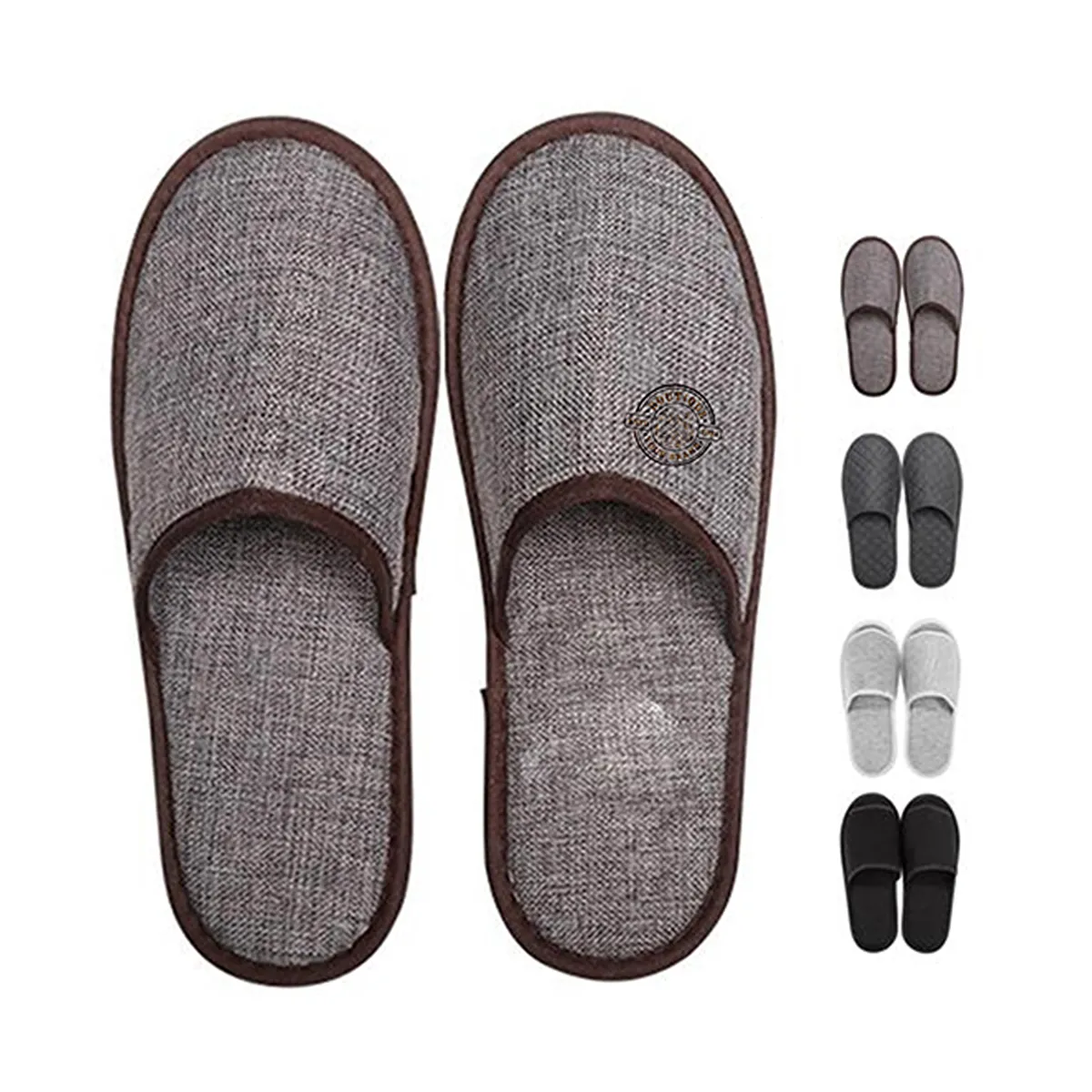 Portable Washable Cotton Hotel And Home Slippers 1