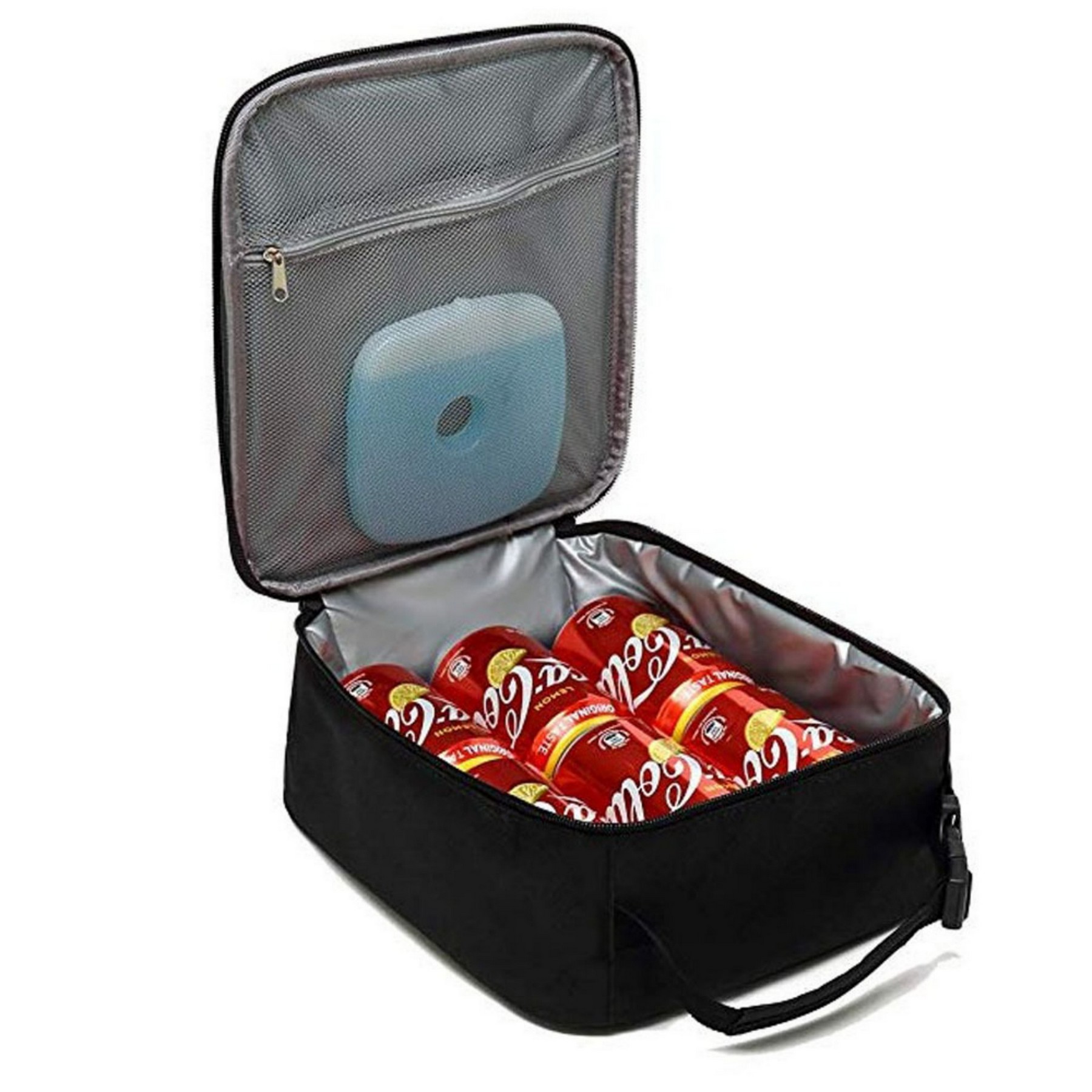Portable Insulated Lunch Bag with Bottle Pocket 9