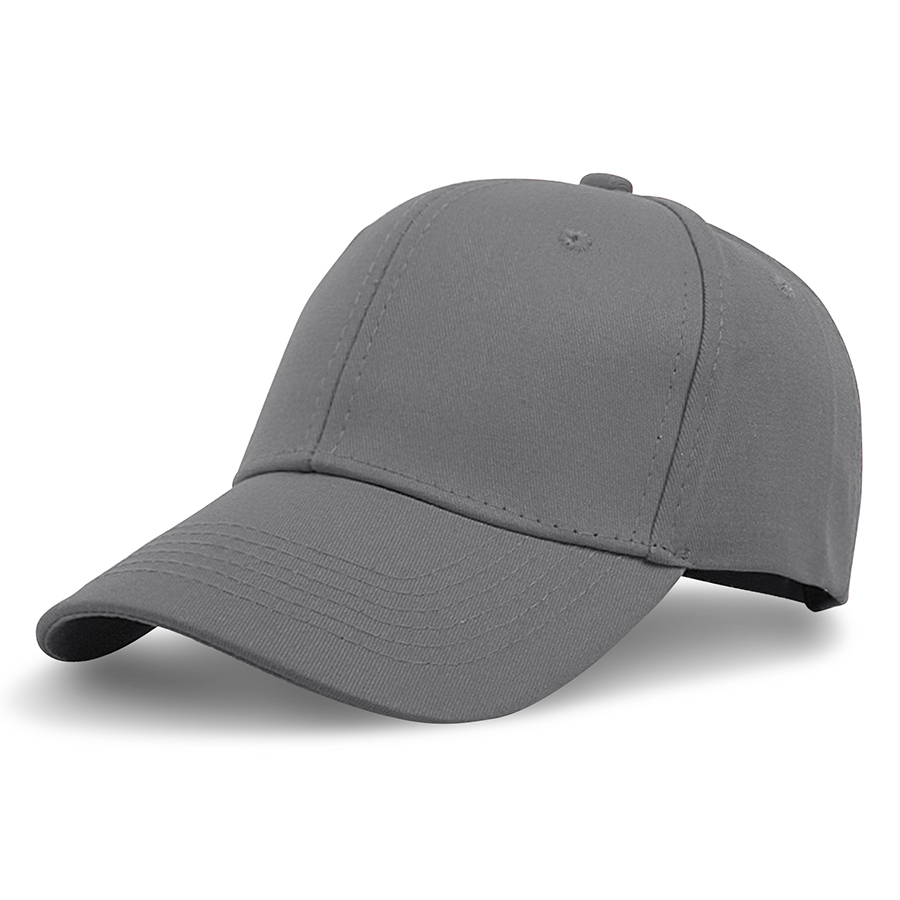 Stock Solid Color Cotton 6-Panel Baseball Cap w/ Metal Tuck 24