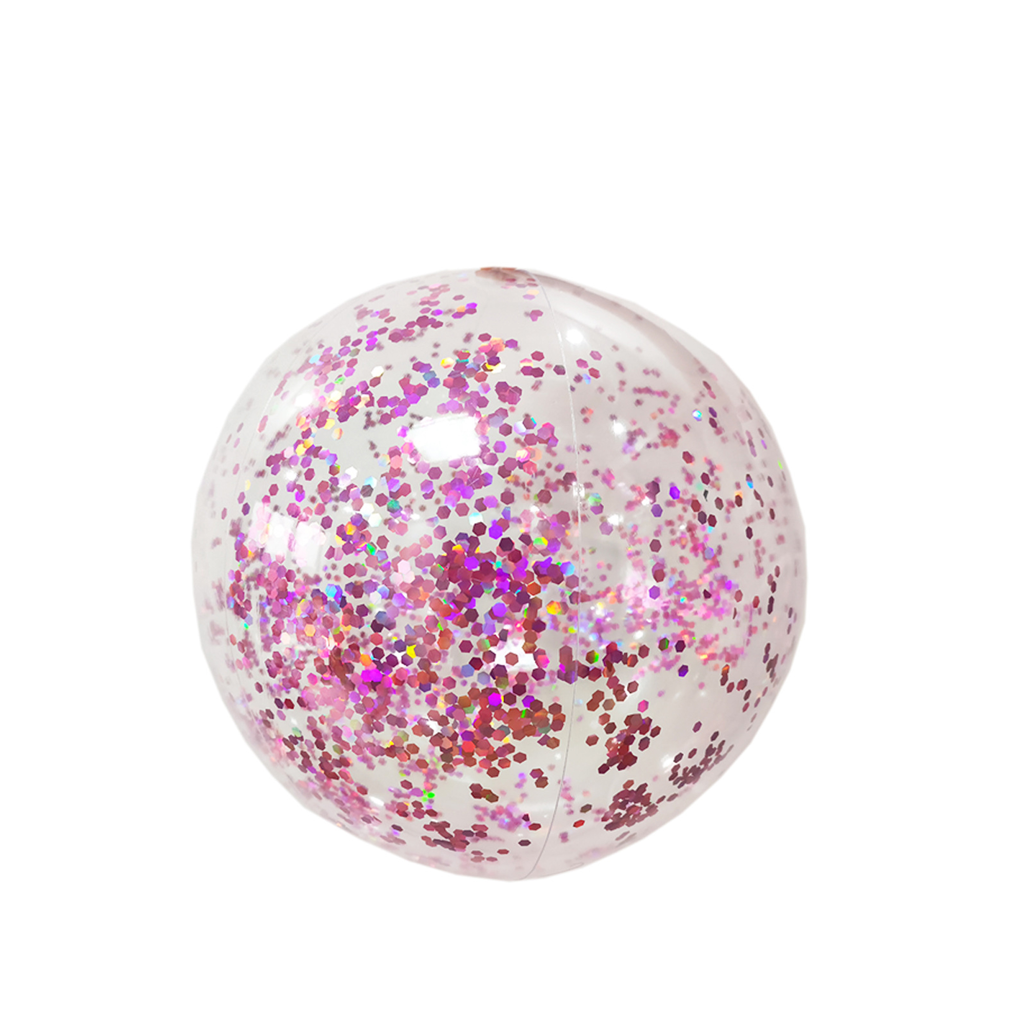Transparent Glitter Beach Sphere 8.7" x 7.9" x 0.2" 5