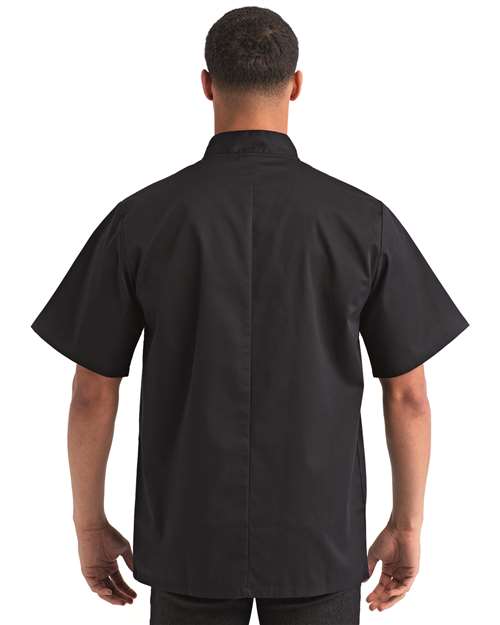 Unisex Ten Studded Front Short Sleeve Chef Coat - RP664 14