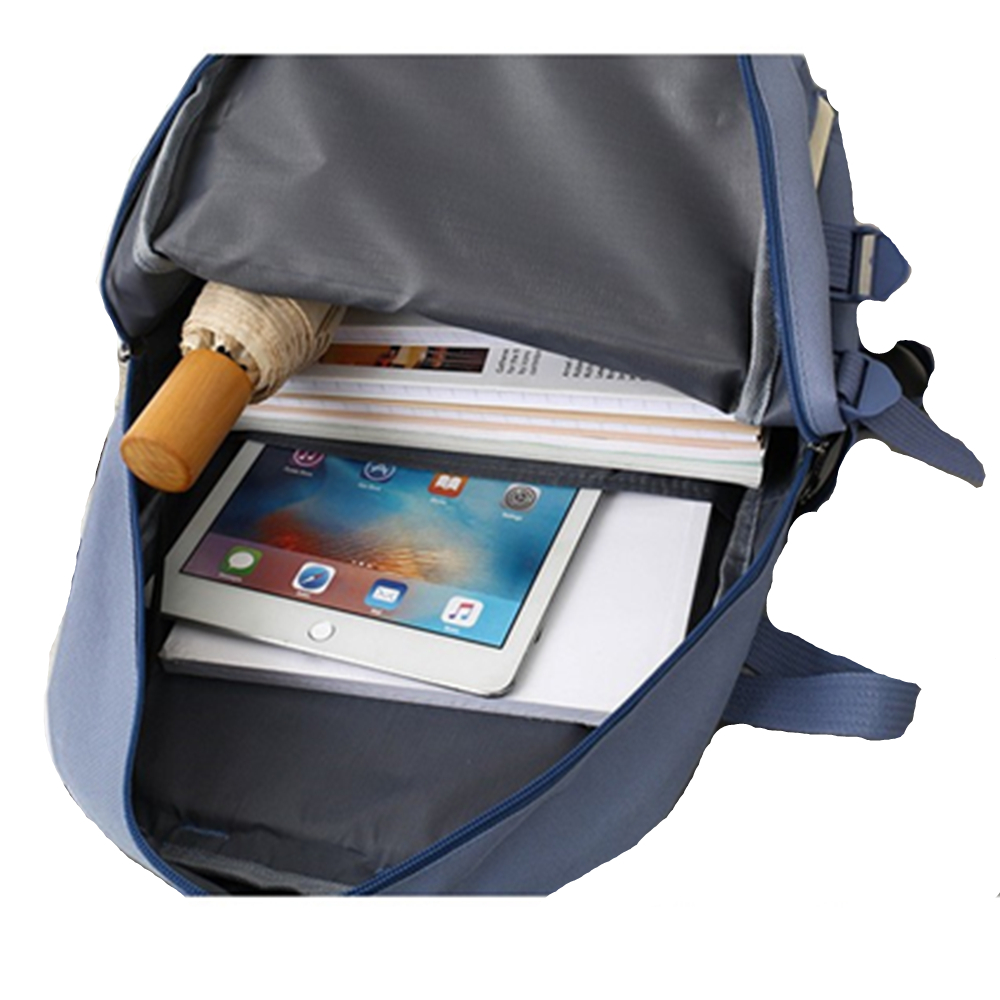 5PCS Set Premium Canvas School Backpack 5