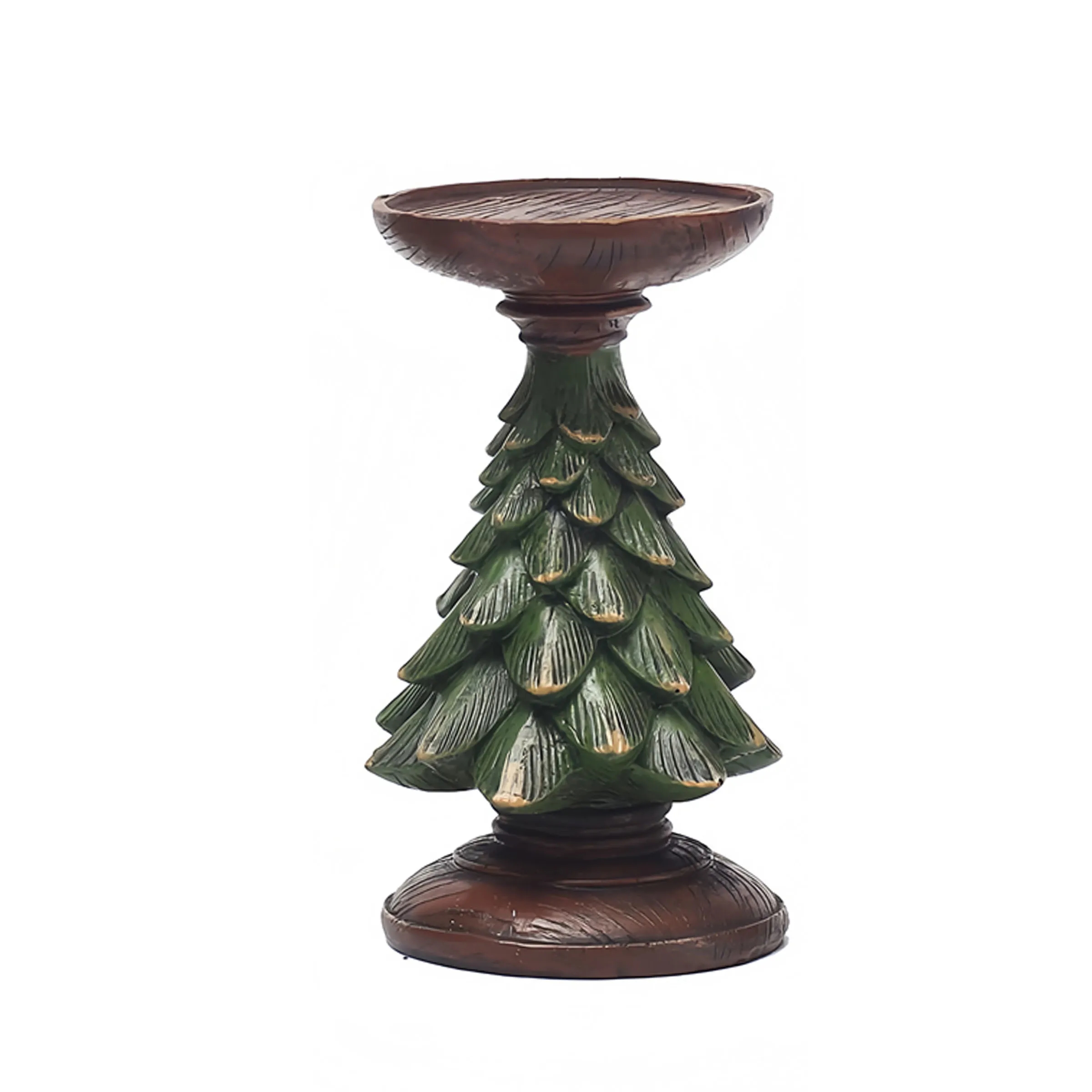 Resin Vintage Christmas Tree Candle Holder Ornament 5