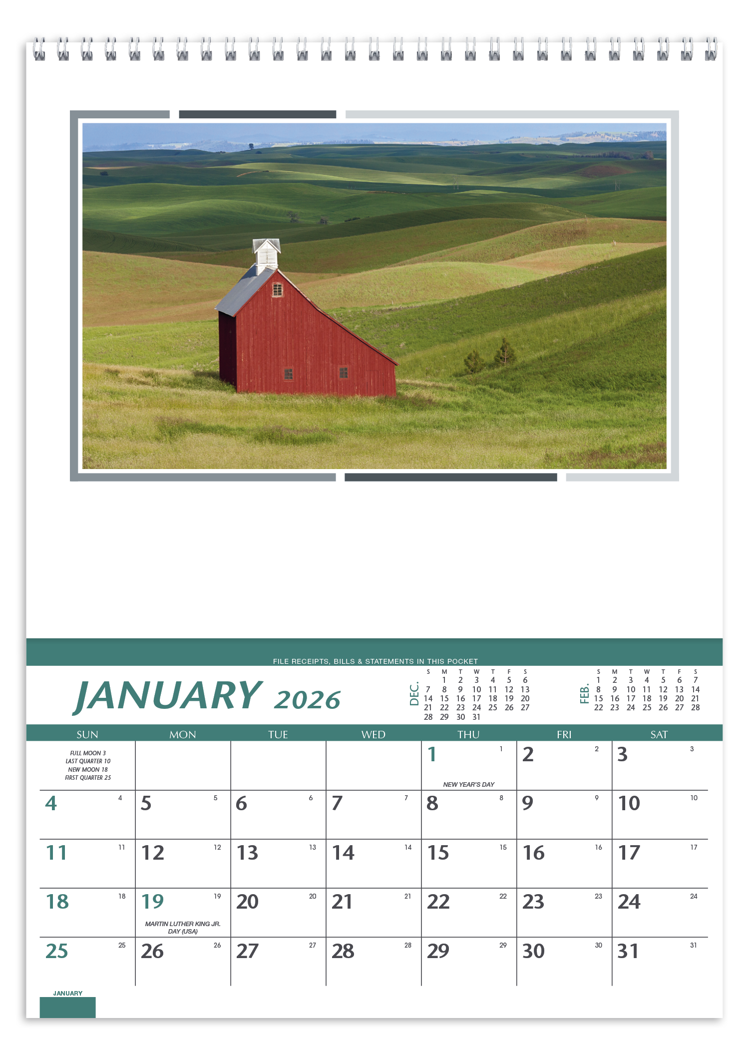 Triumph® Calendars Farm Pocket Calendar 55