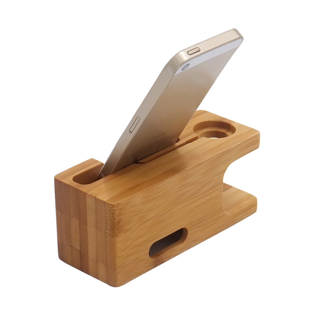 Bamboo Charging Station Wood Charge Dock 6