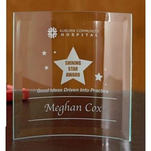 5x7" Beveled Curved Rectangle Jade Glass Award 2