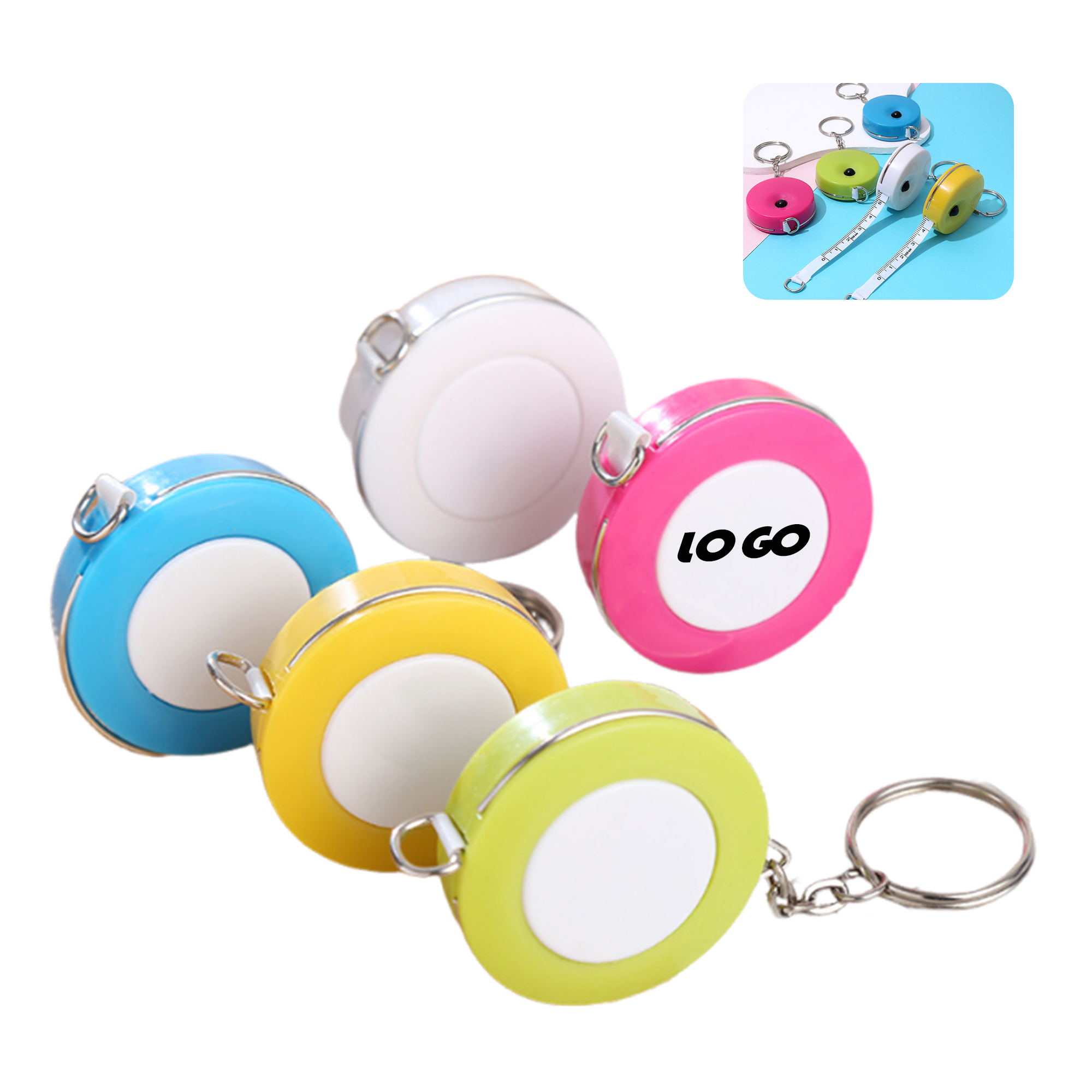 ABS Retractable Measuring Keyring 2
