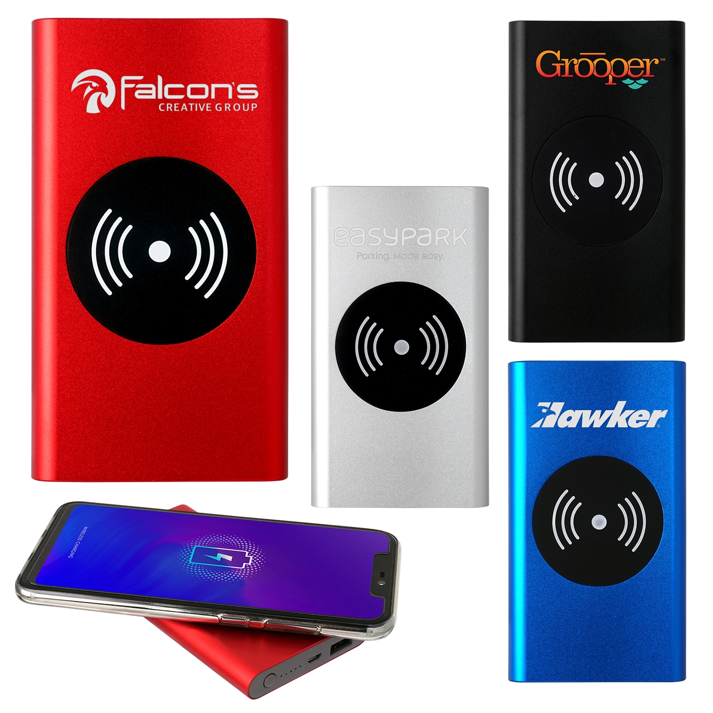 UL BRUSHED METAL HIGH DENSITY WIRELESS POWER BANK