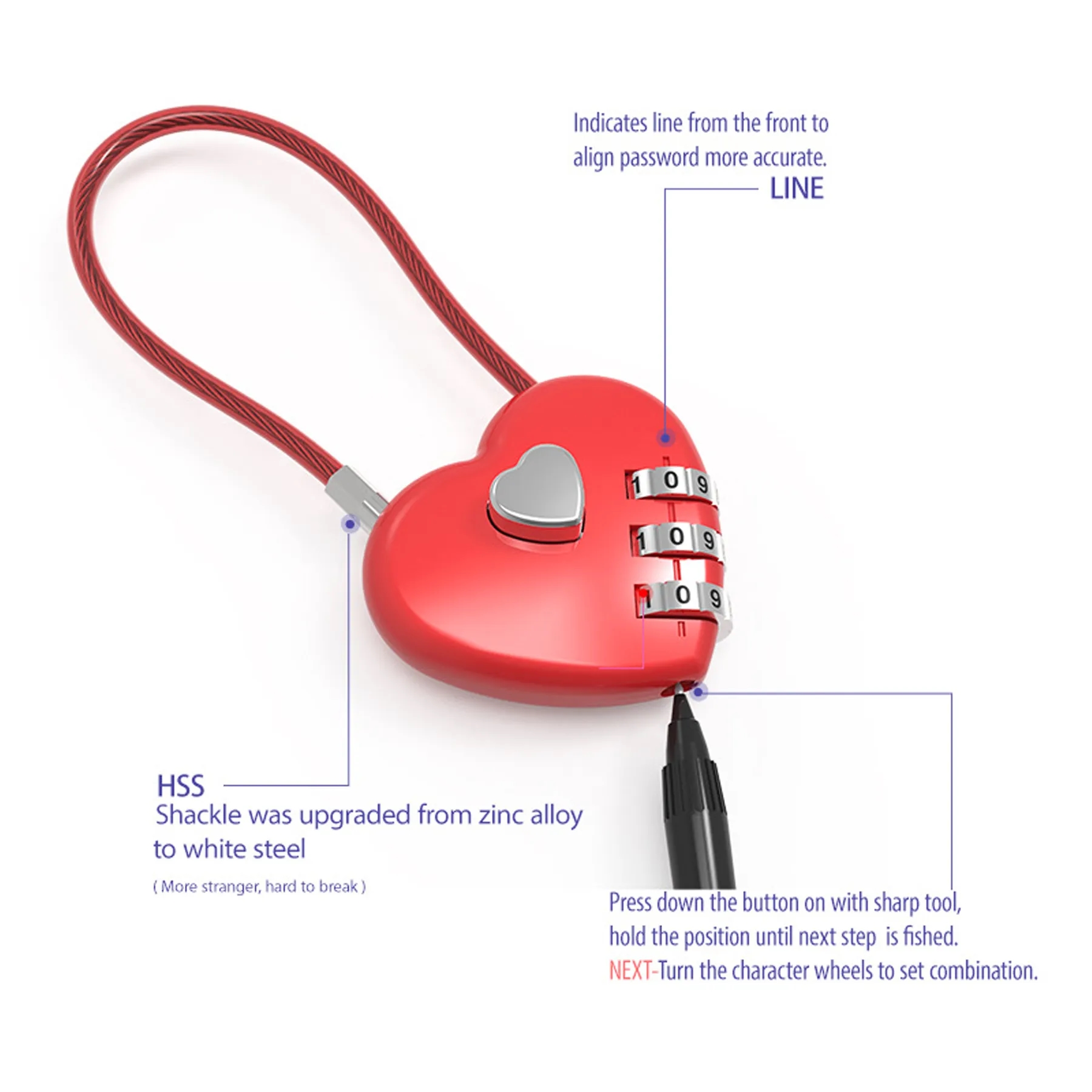 Heart Shaped Padlock 6