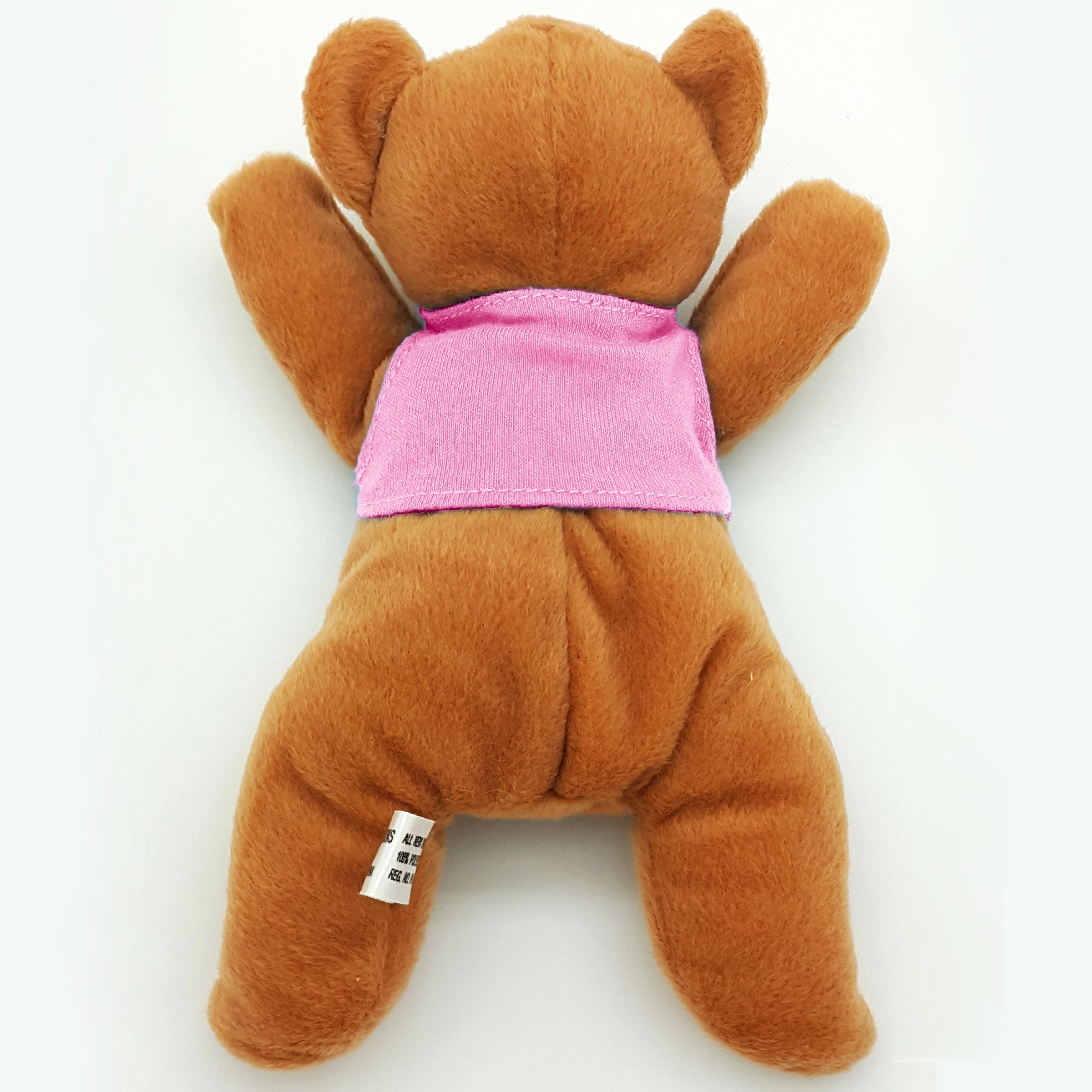 8" Laying Down Beanie Brown Bear 5