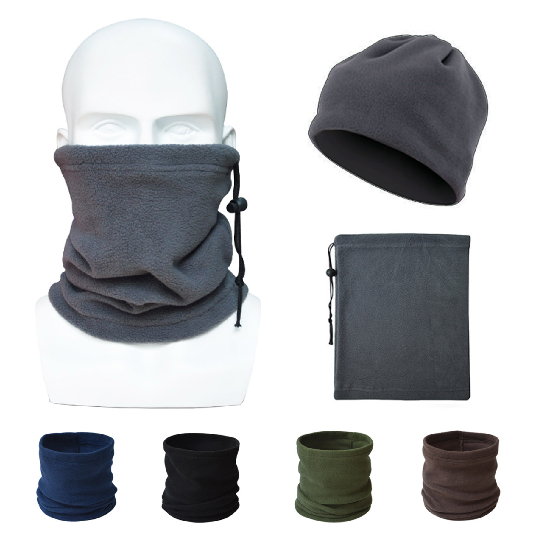 Polar Fleece Neck Warmer Scarf 1