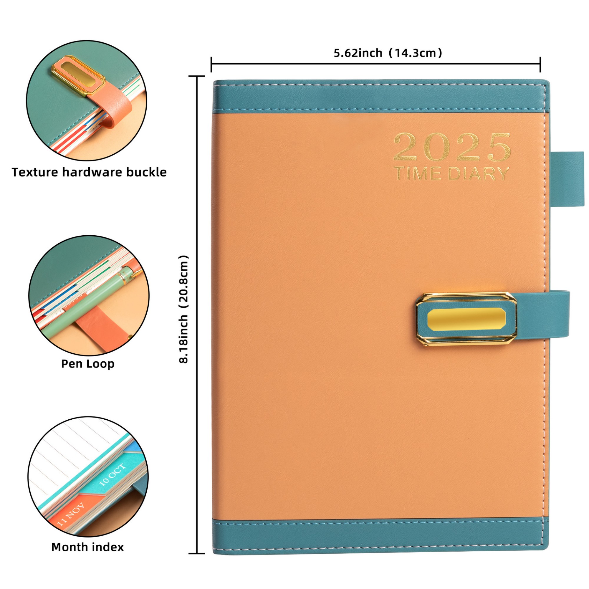 2025 Jan - Dec 5.6" x 8.2" A5 Daily Planner 6