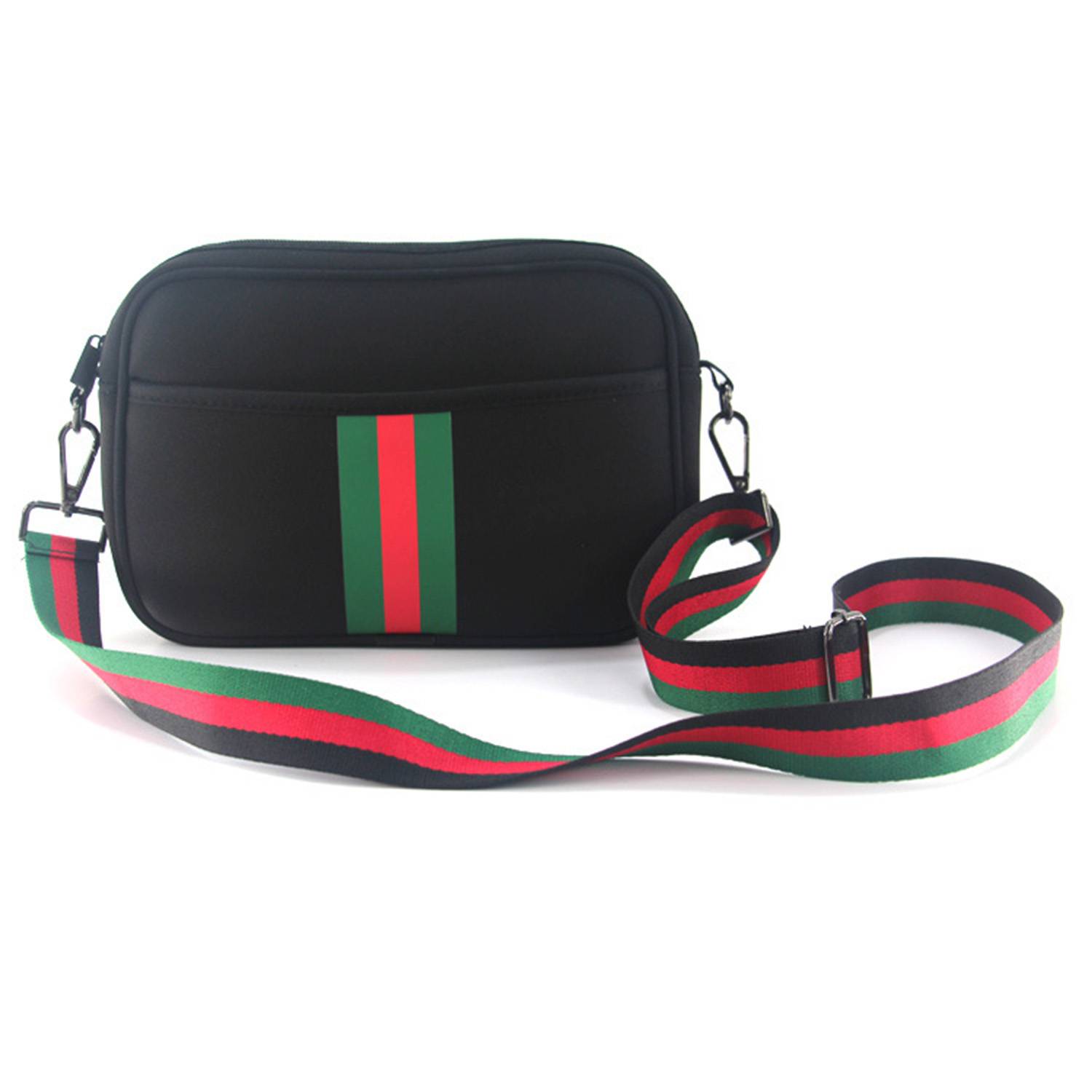 Waterproof Striped Neoprene Crossbody Bag for Travel 4