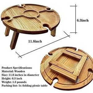 Wood Outdoor Wine Camping Table 3