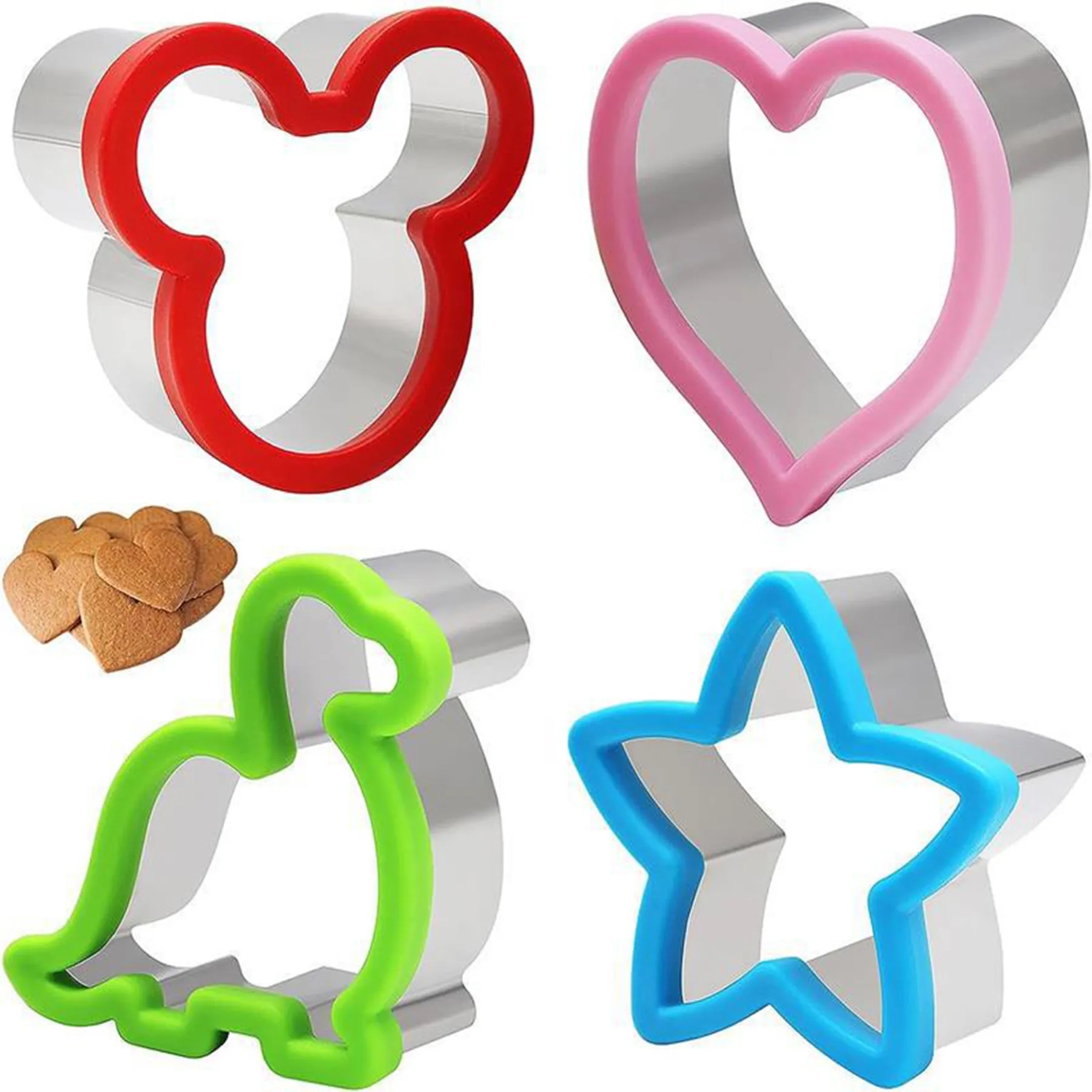 4 Pcs Cookie Cutter Set Cake Biscuit Molds 3