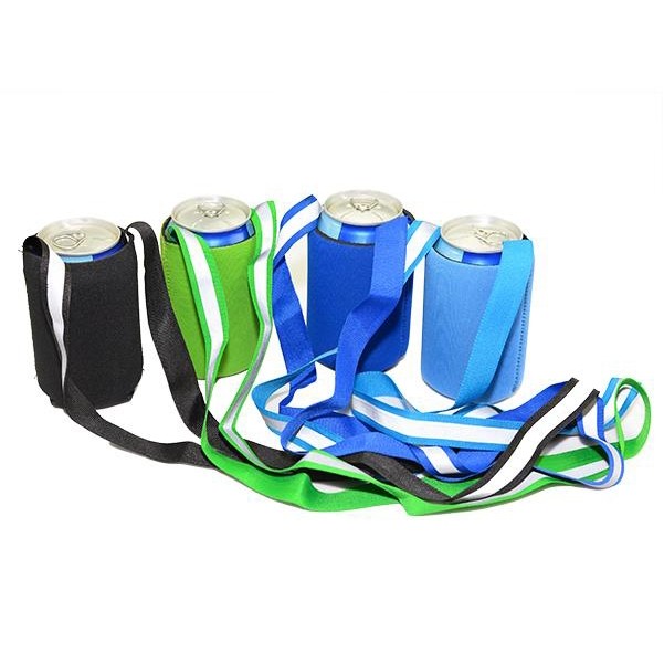 Fold Can Cooler With Lanyards 3