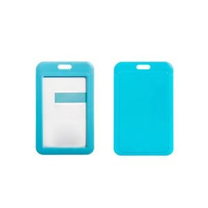 Slide Open Plastic Portrait Lanyard Card Holder 22