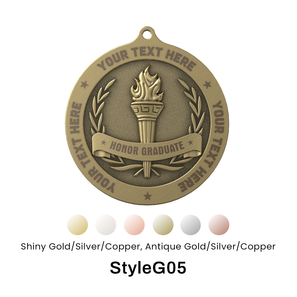 2" UV Printed Education Medals 5