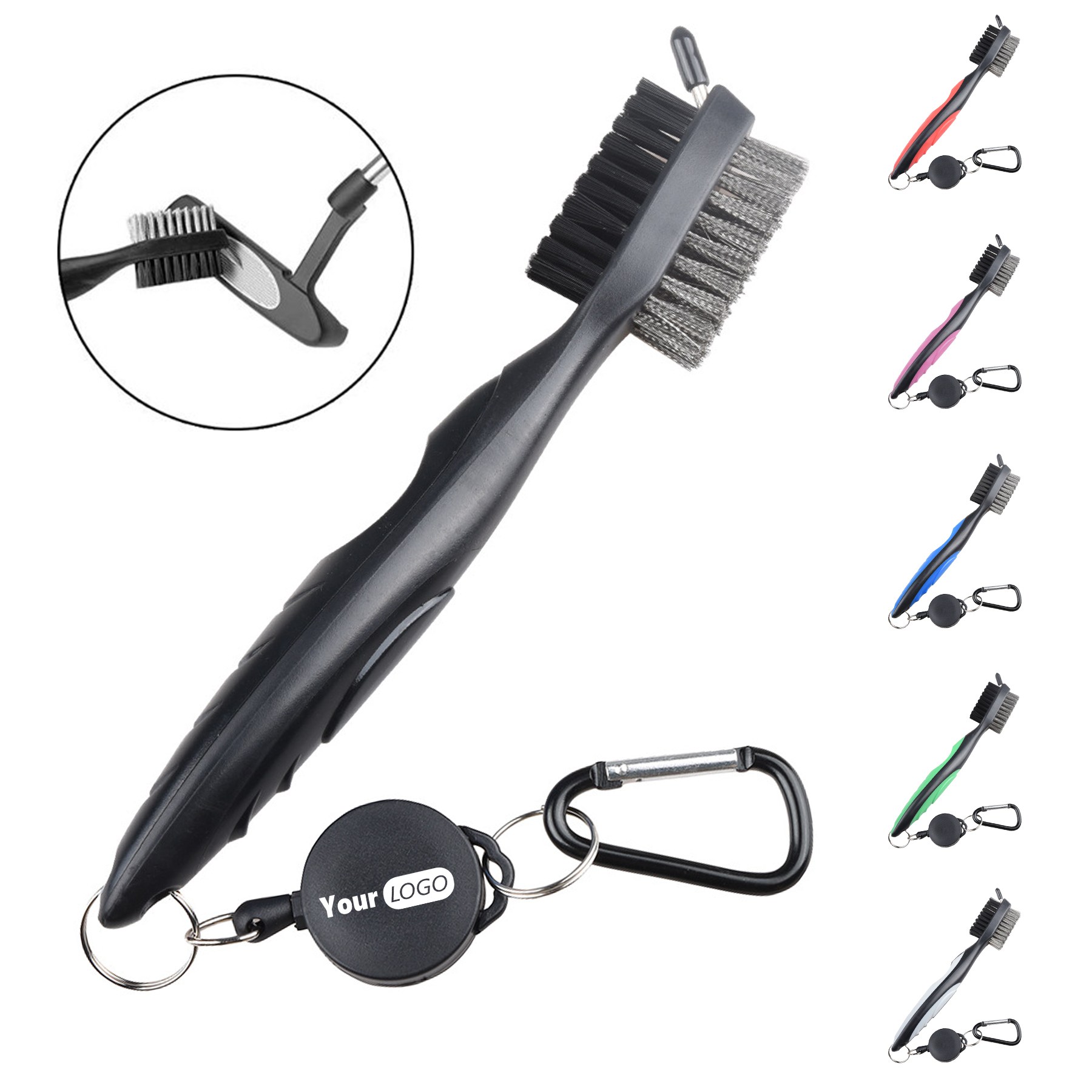 Steel Golf Double-Sided Cleaning Tool Brush 10