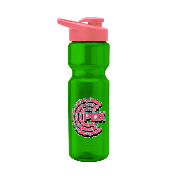 Blazer 28oz Transparent Bike Bottle w/Drink-thru Lid 1218