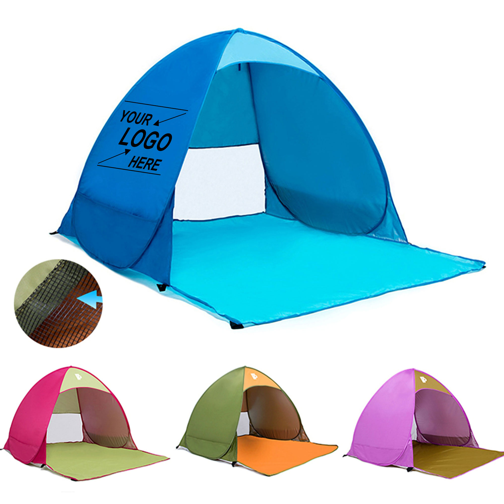 Easy Pop Up Beach Tent/Full Automatic Double Beach Tent 5