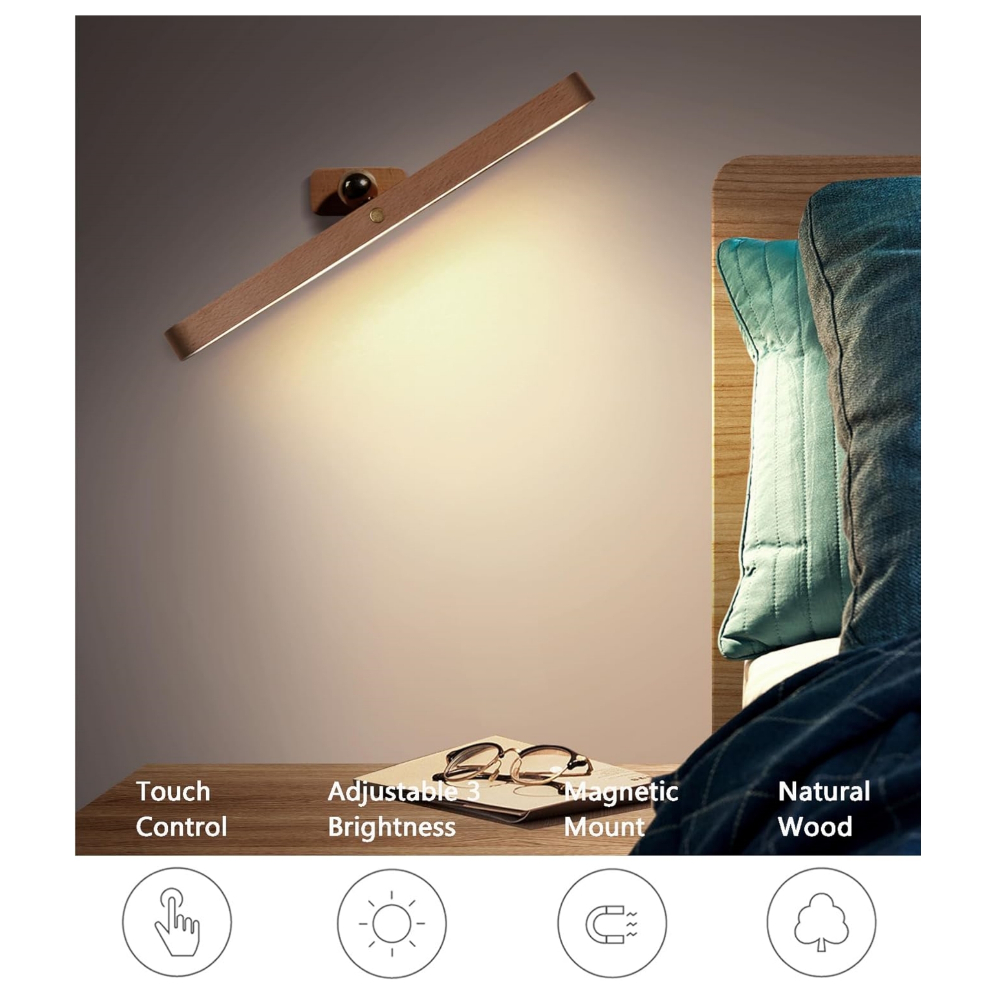 Rechargable Wooden Night Light 5