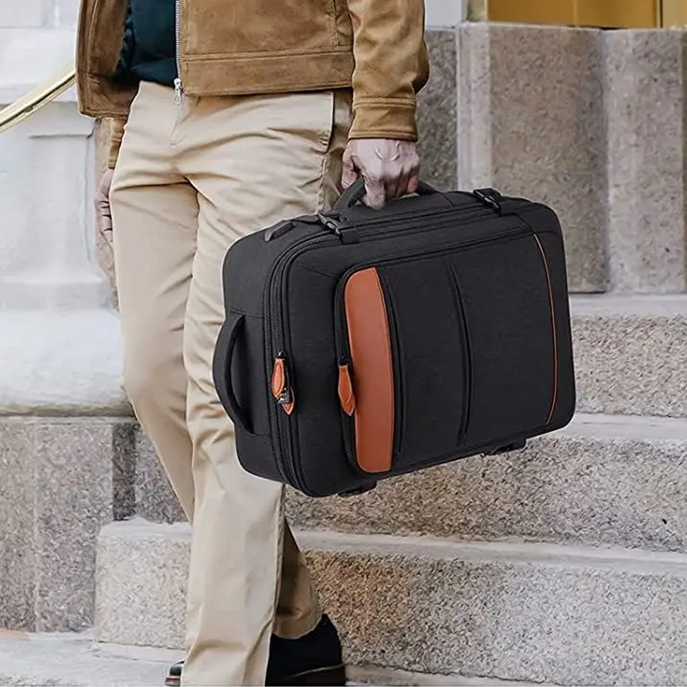 Griffin Leather-Trimmed Multi-Pocket Backpack 5