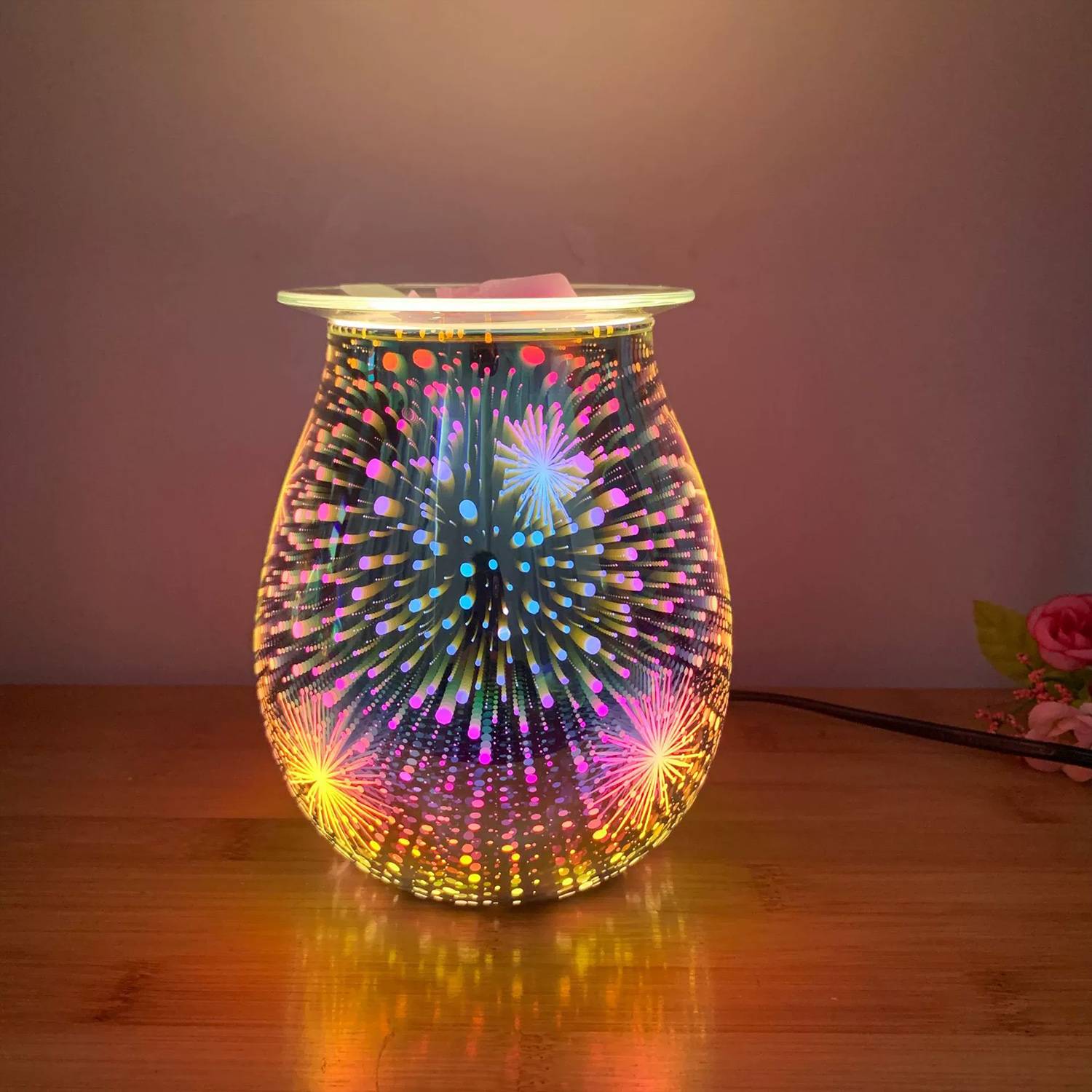 Creative Glass Electric Heating Aromatherapy Night Light 2