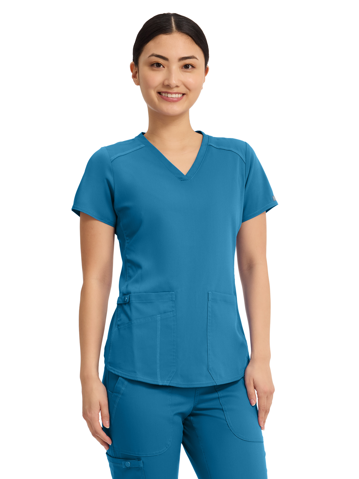 Med Couture - MC Touch - Women's 4-Pocket V-Neck Shirttail Top 15