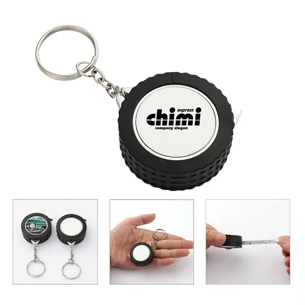 Tire Tape Measure Keychain