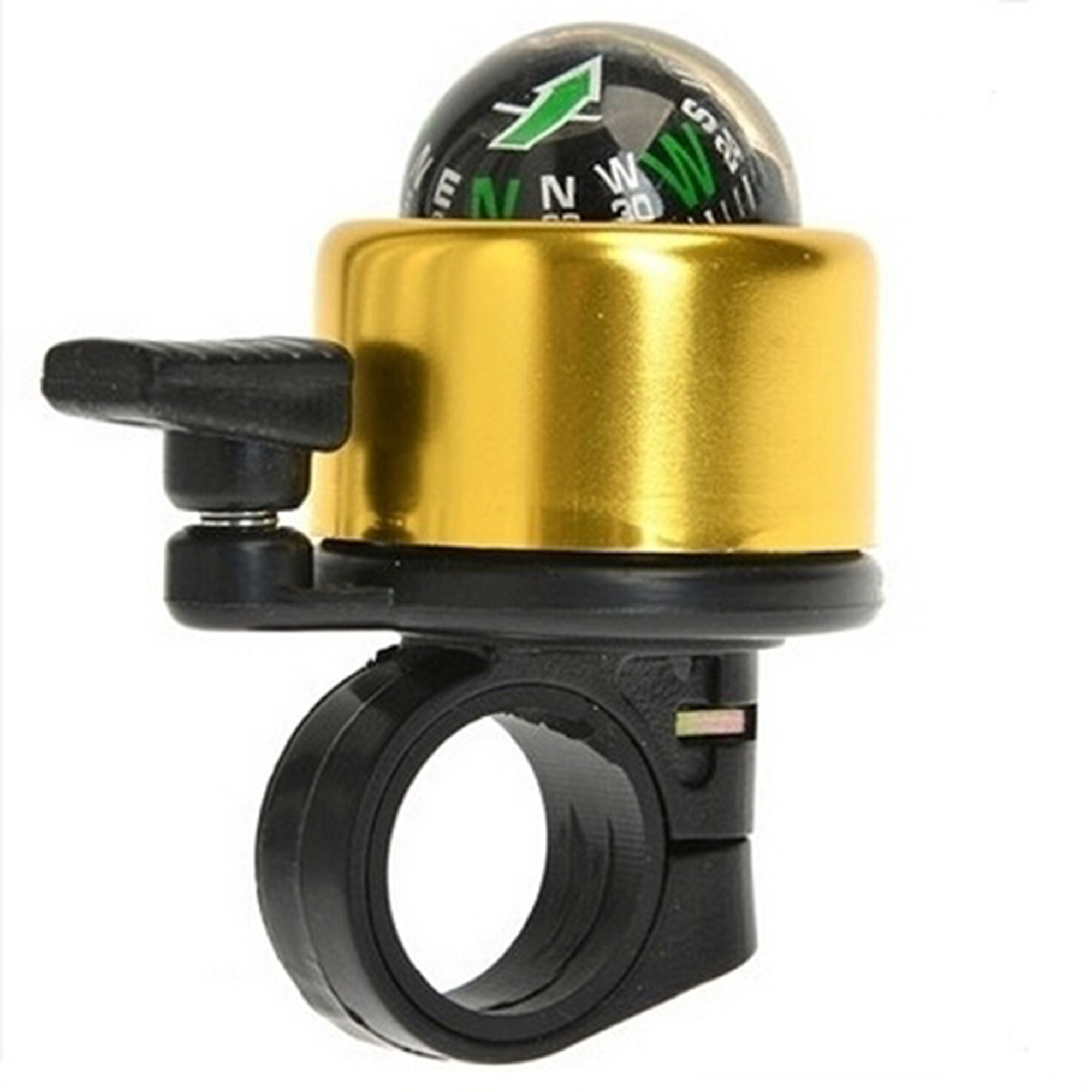 Aluminum Bicycle Bell With Compass 3" Length x 1.8" Width x 2.5" Height 7