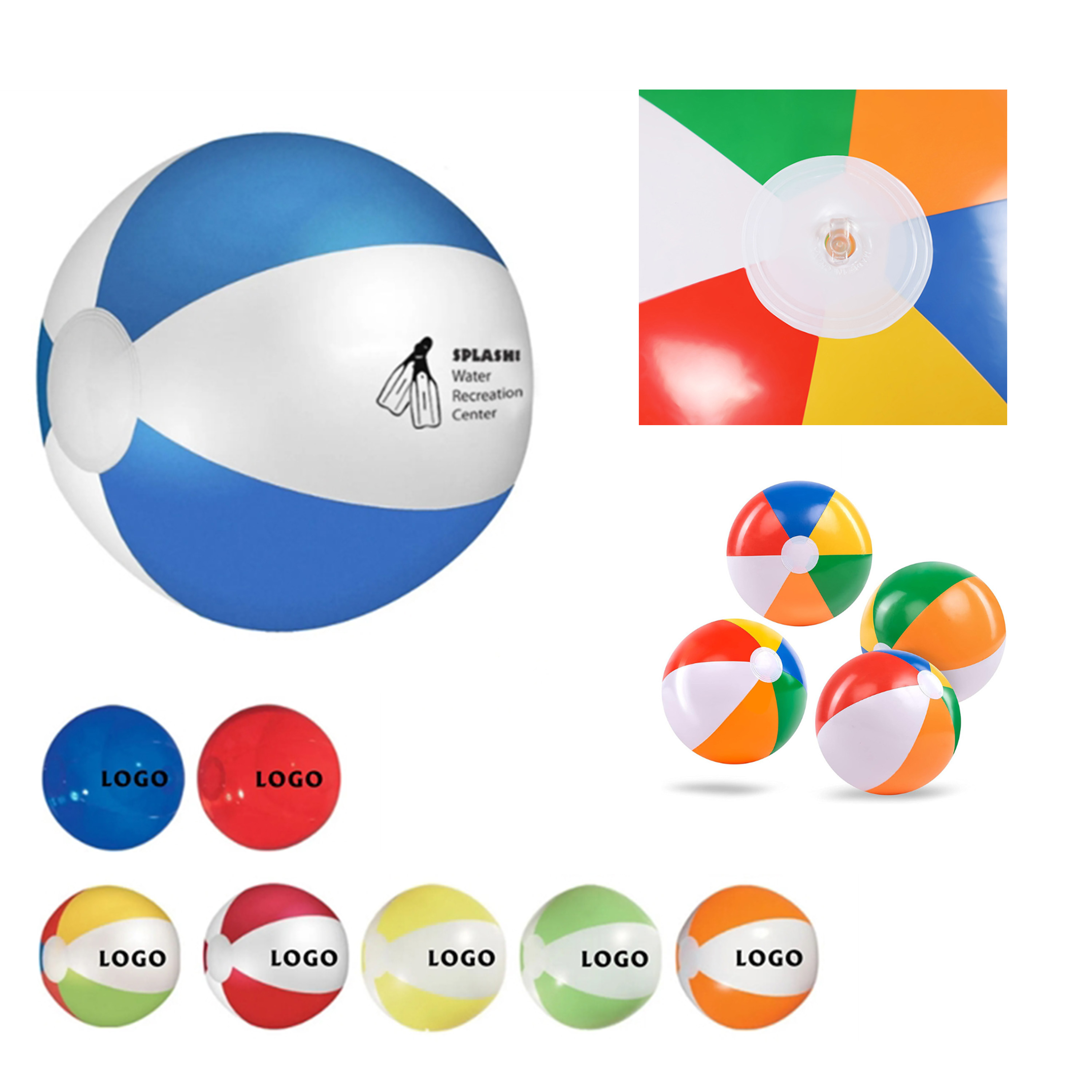 Vibrant PVC 12" Inflatable Beach Ball 1