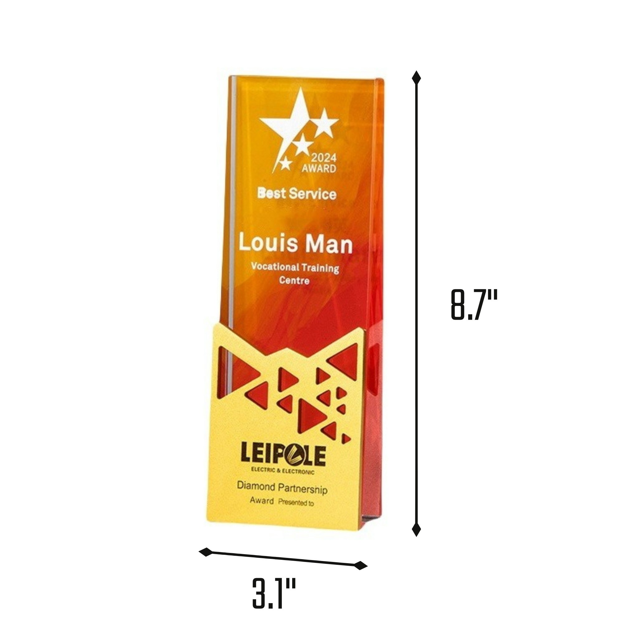 Geometric Crystal Award Trophy 3