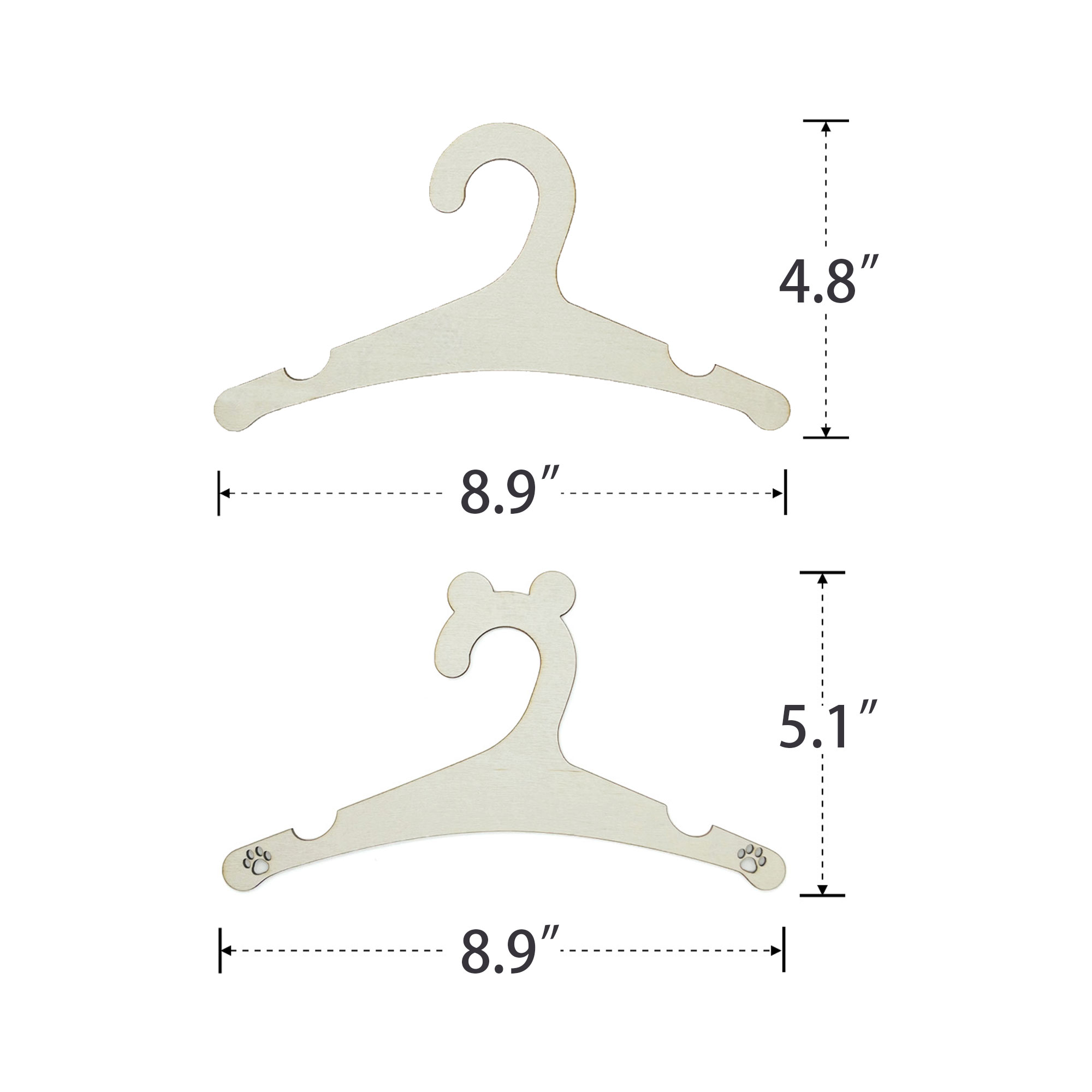 Customized Small Cute Wooden Clothes Hanger 2