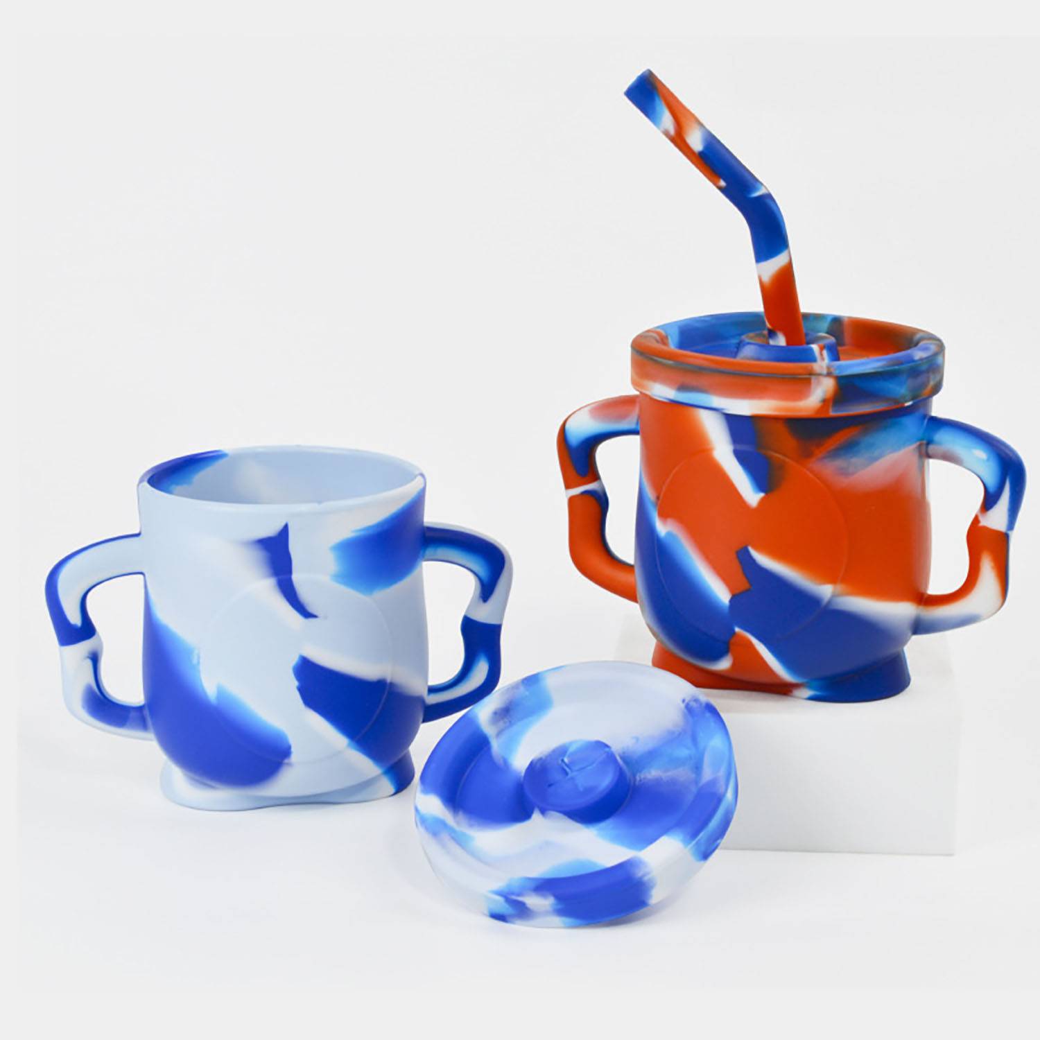 Children's Silicone Drinking Cup with Dust-proof Lid 4
