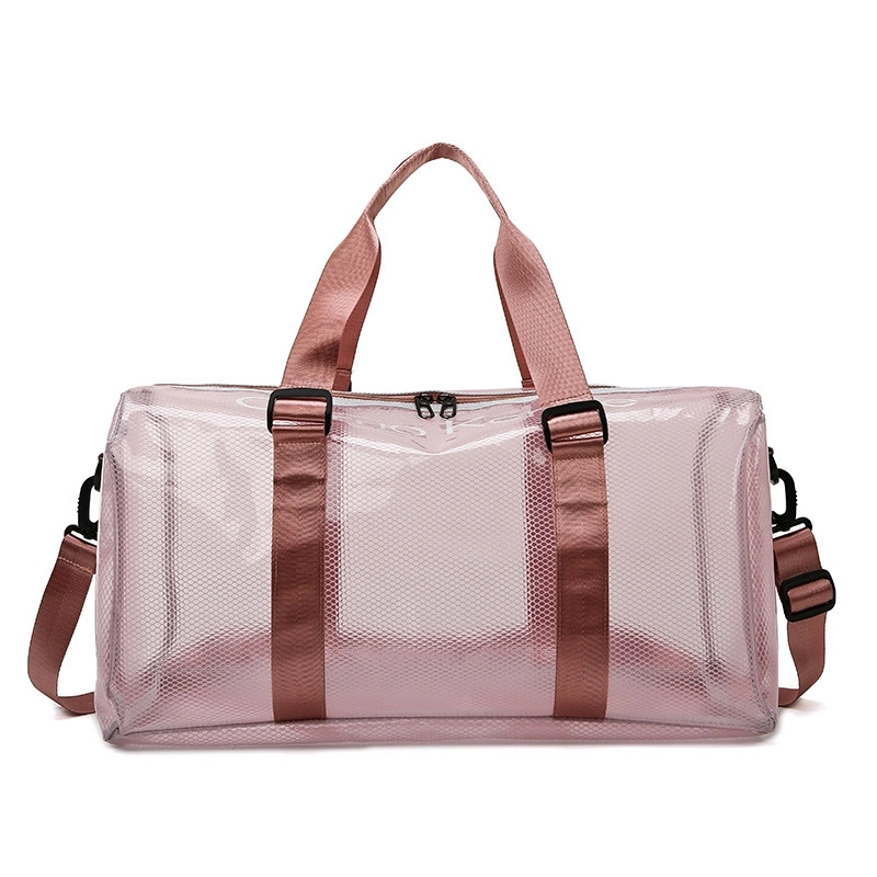 Custom Clear PVC Gym Sports Travel Duffel Bags 3