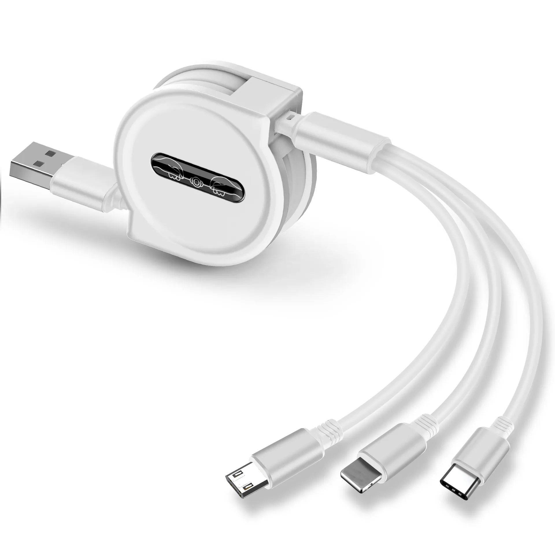 2.5A Fast charge retractable 3-in-1 data cable 3