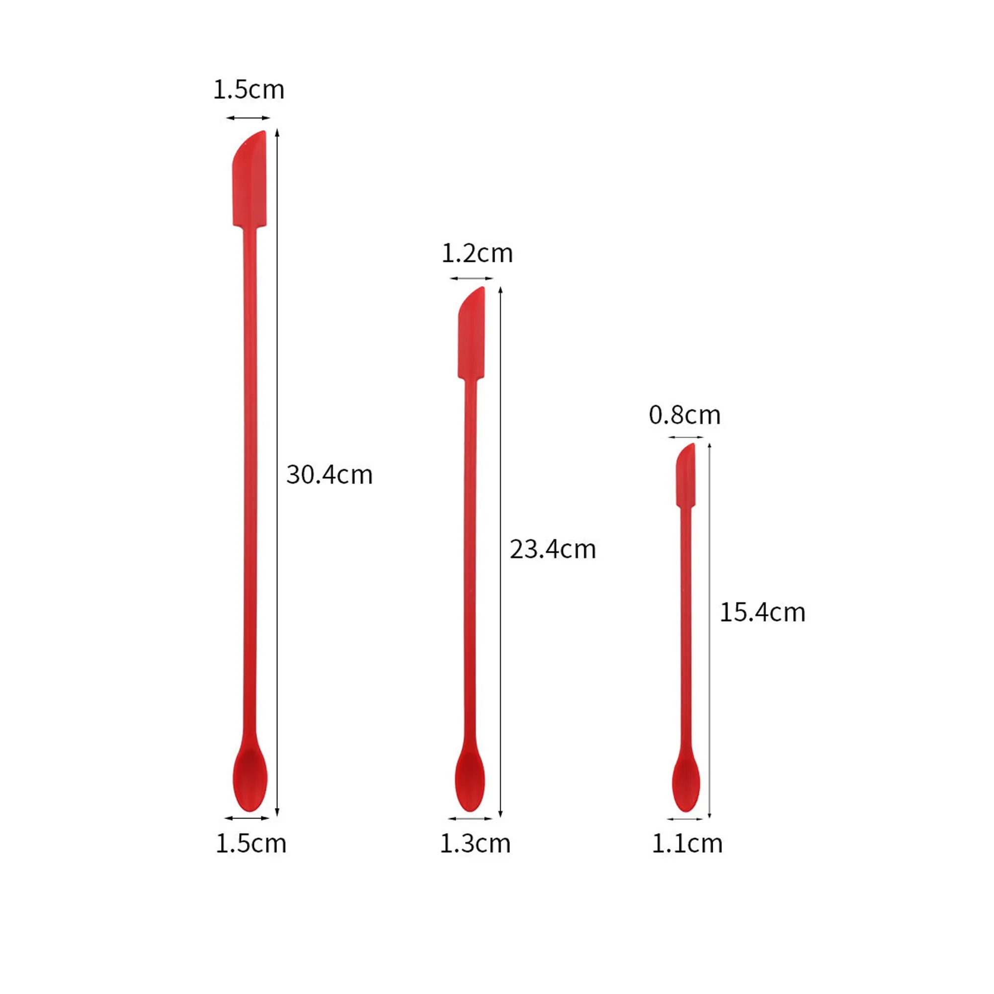 Three Sets Of Double-ended Silicone Spatula 2