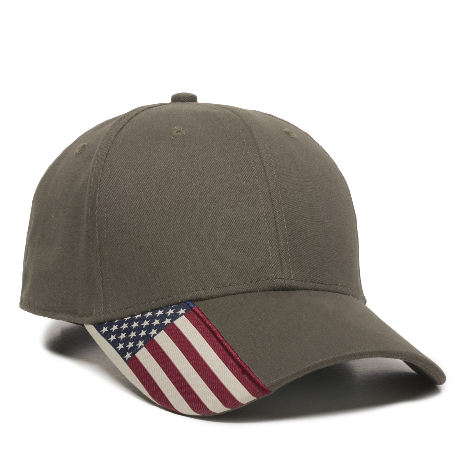Brushed Twill w/Flag Visor Insert