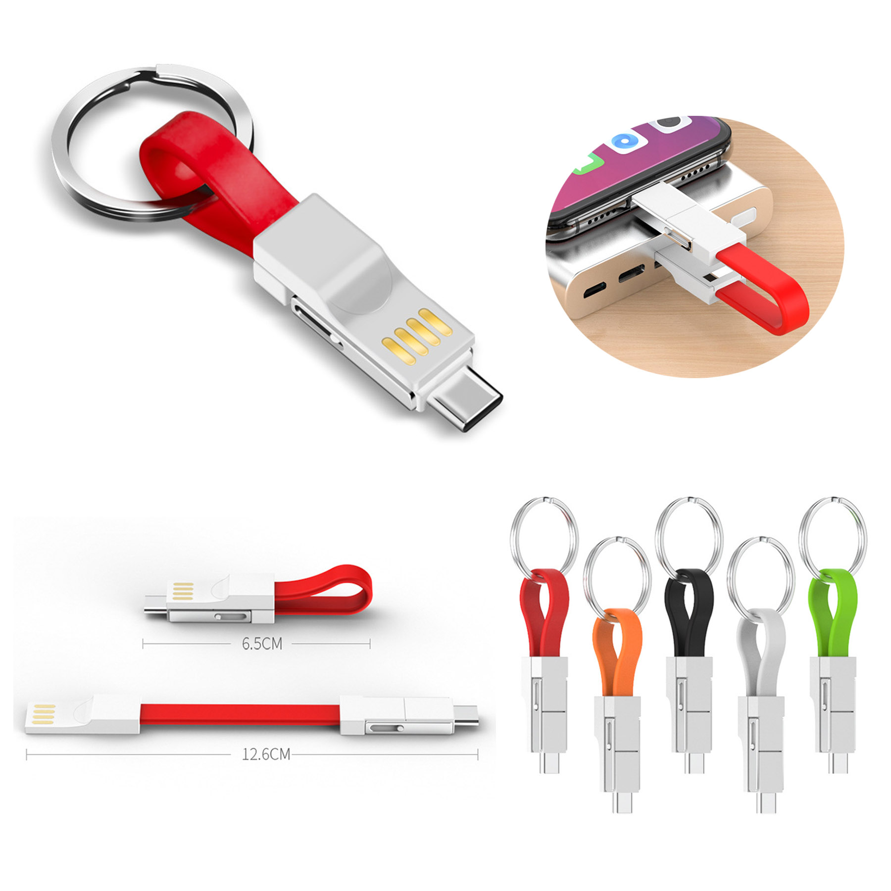 3-in-1 Magnet Charging Cable With Key Chain 2